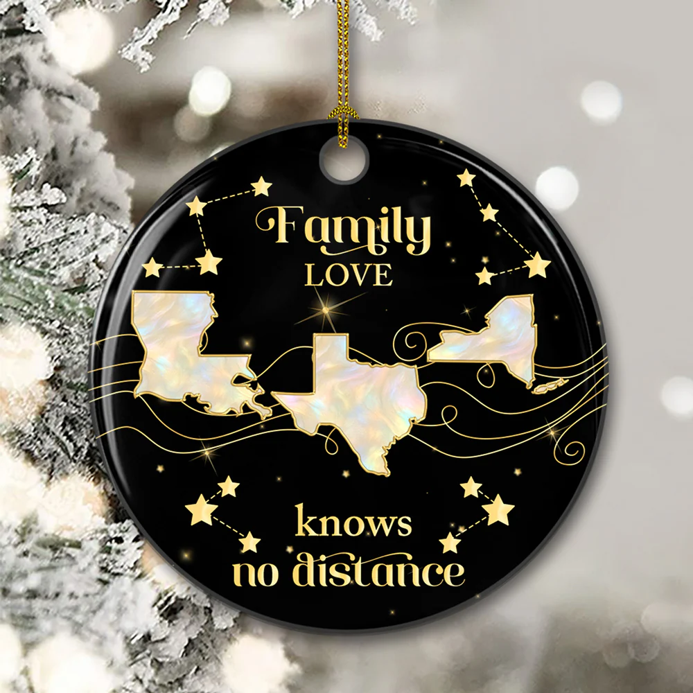 Family Love Star Version - Personalized Custom Ceramic Ornament - Image 5