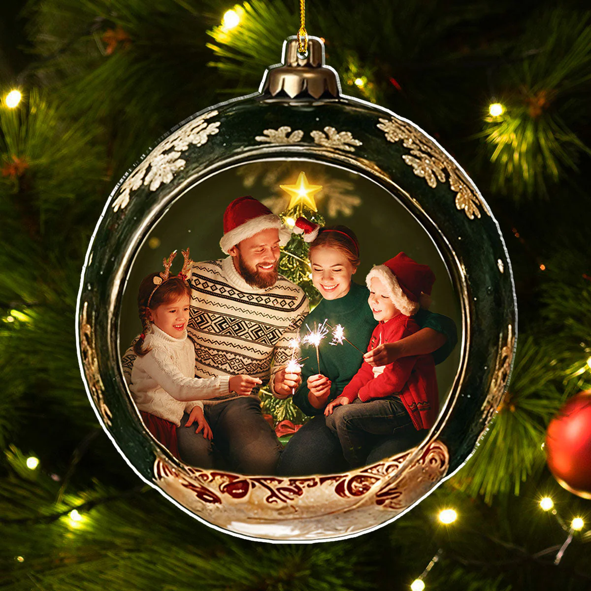 Family Miracle - Personalized Custom Acrylic Ornament - Image 2