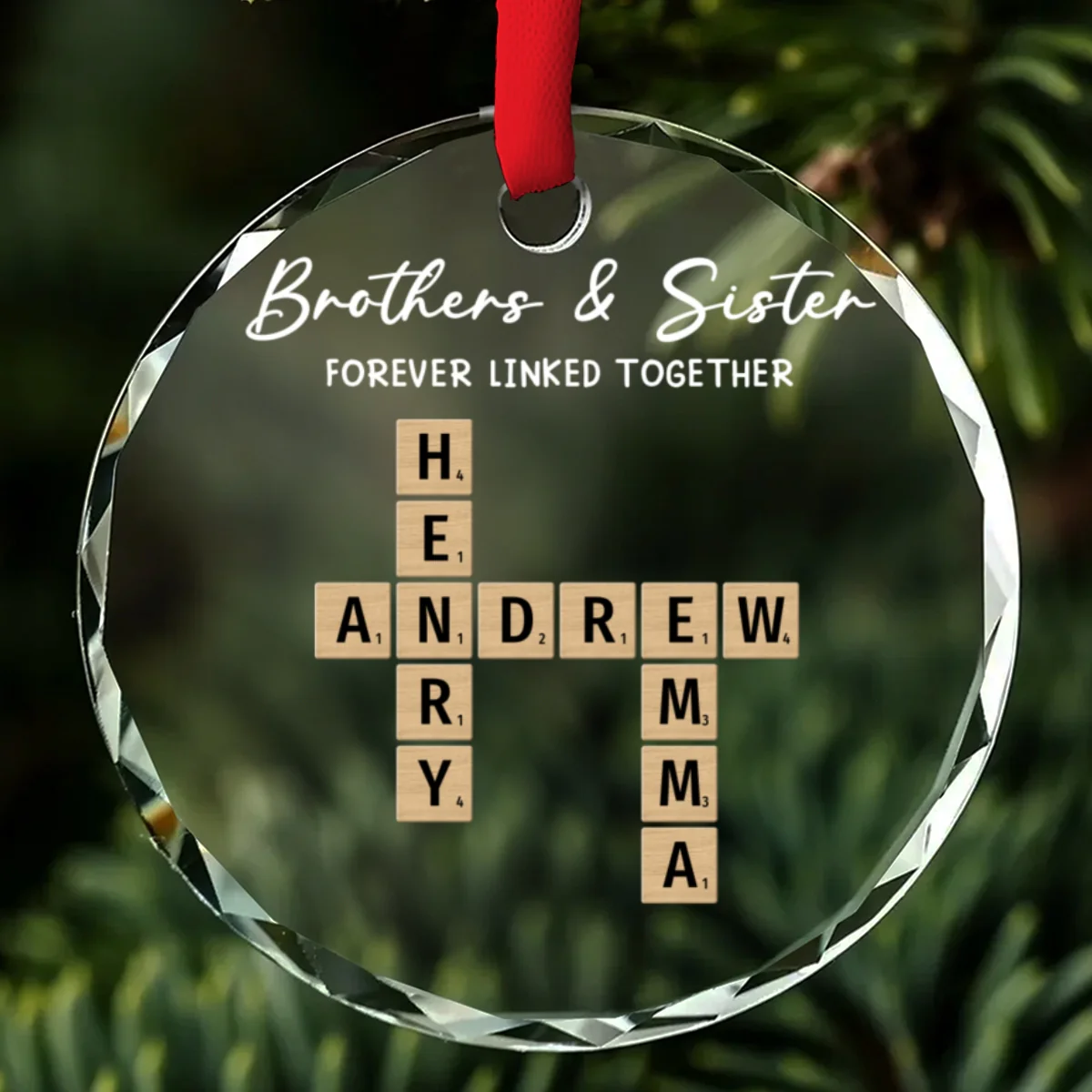 Family Roots Keep Us Together - Personalized Custom Glass Ornament - Image 7