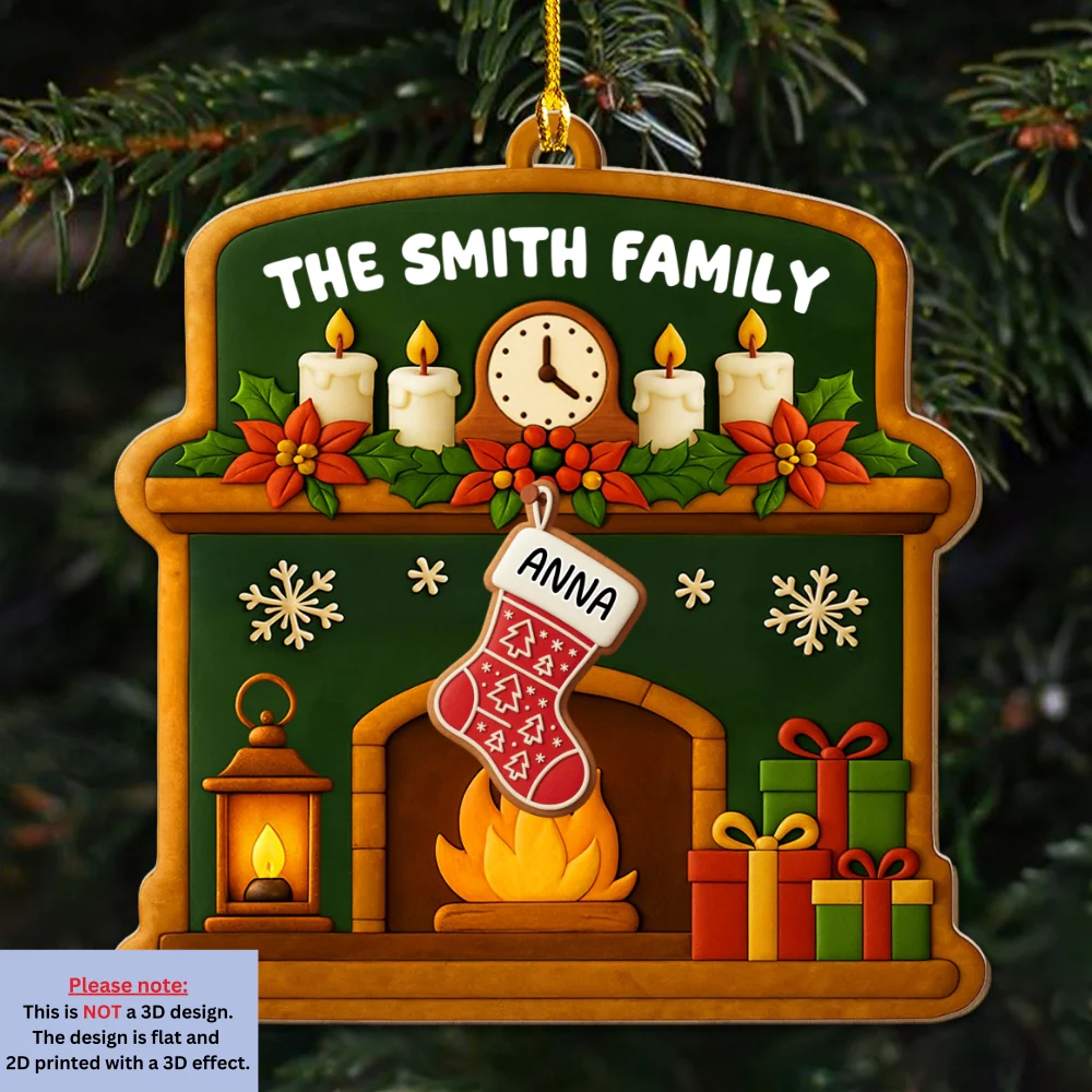 Family The Love That Never End - Personalized Custom Wood Ornament - Image 5