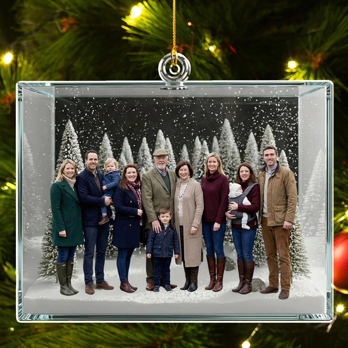 Family Winter Wonderland - Personalized Custom Acrylic Ornament - Image 4