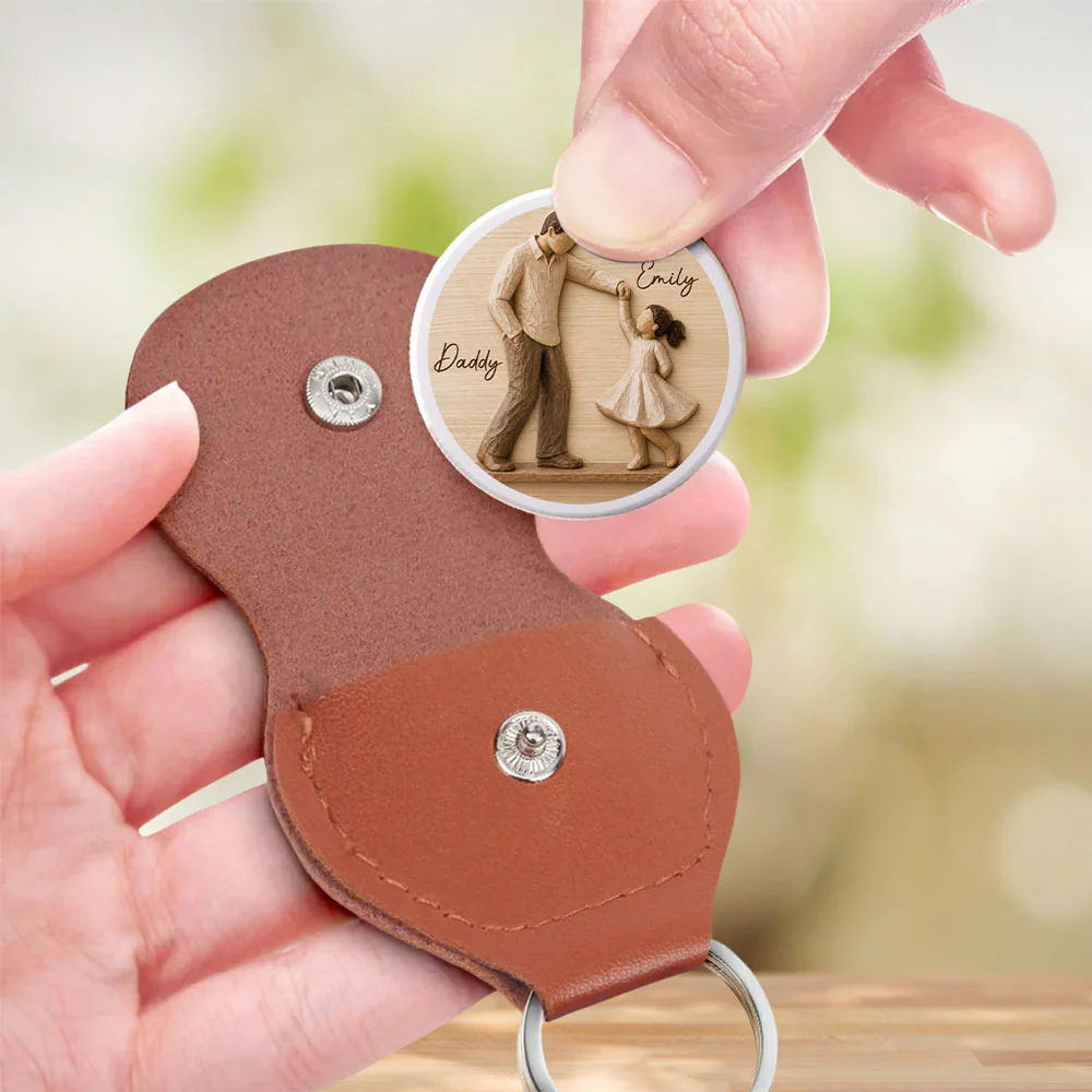 Father And Daughter Dancing - Personalized Custom Pocket Hug - Image 3
