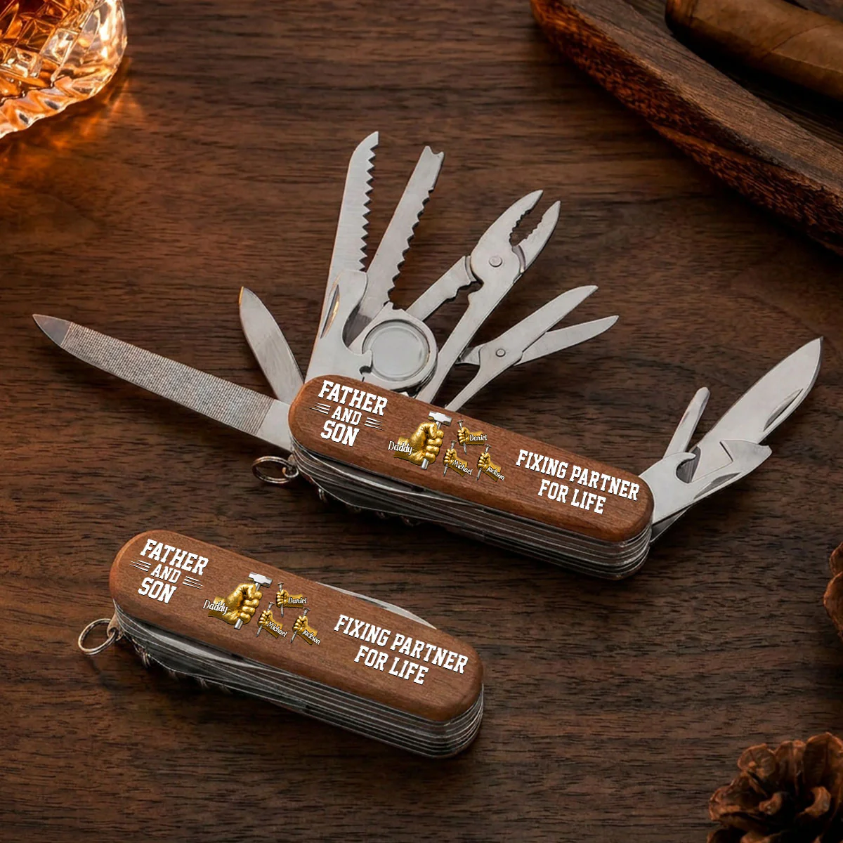 Father And Son - Personalized Custom Pocket Multi Tool - Image 4