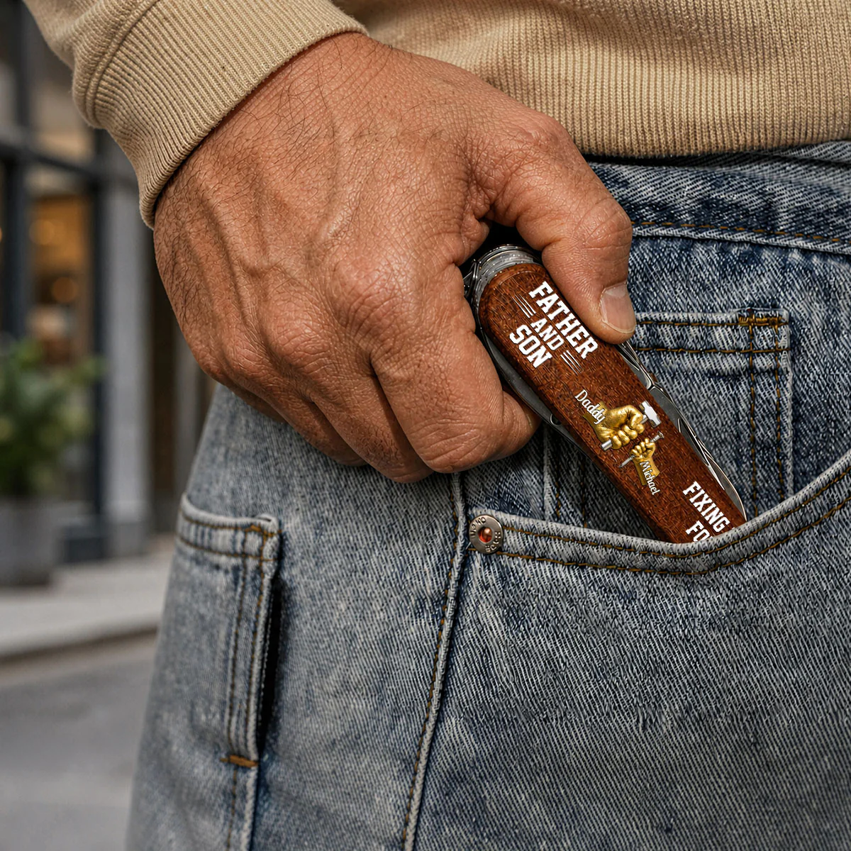 Father And Son - Personalized Custom Pocket Multi Tool - Image 5