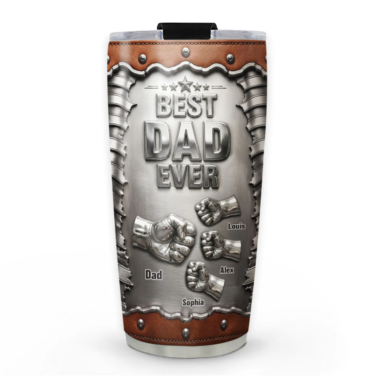 Father Strength - Personalized Custom 3D Effect Tumbler