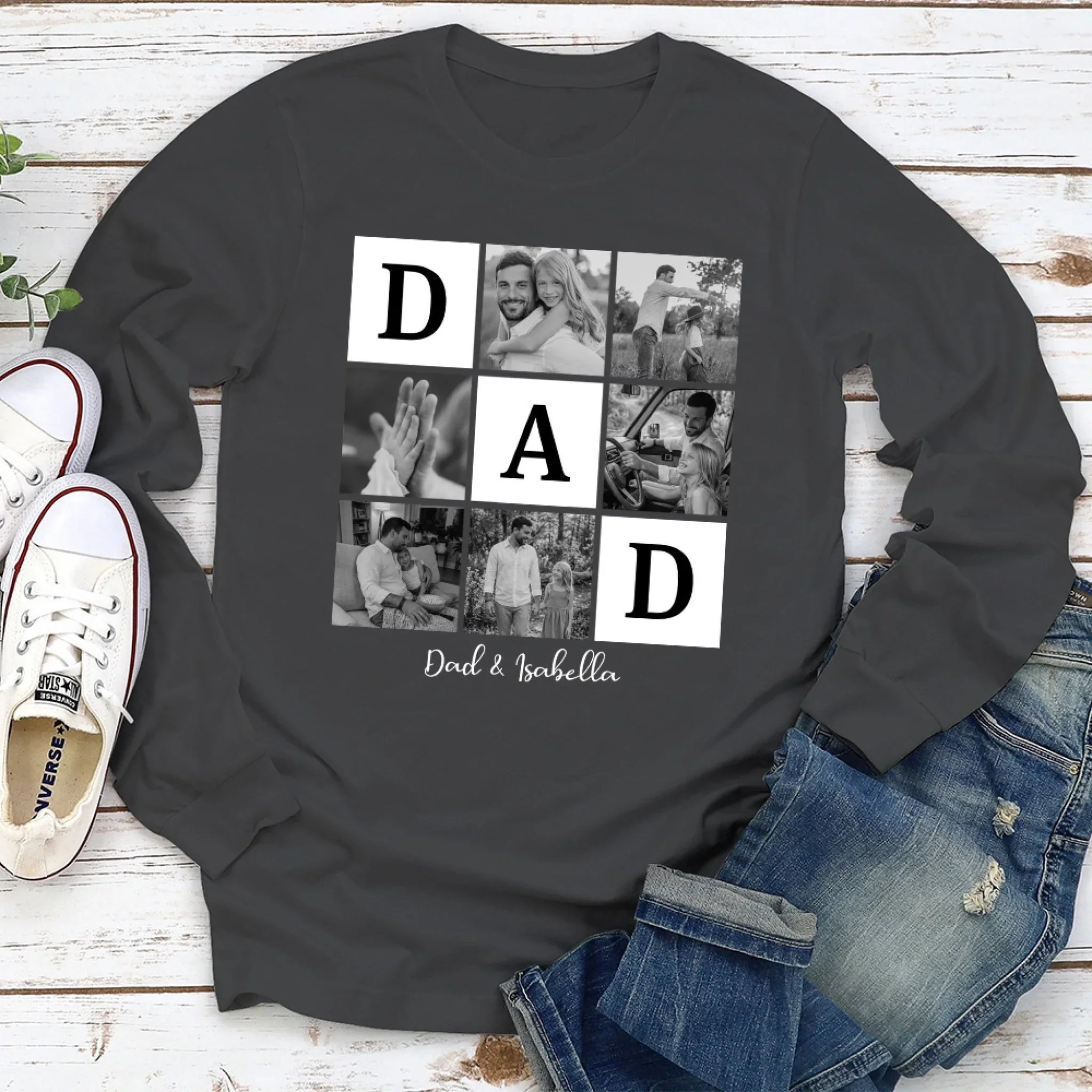 Fatherhood Looks Good Here - Personalized Custom Shirt - Image 2