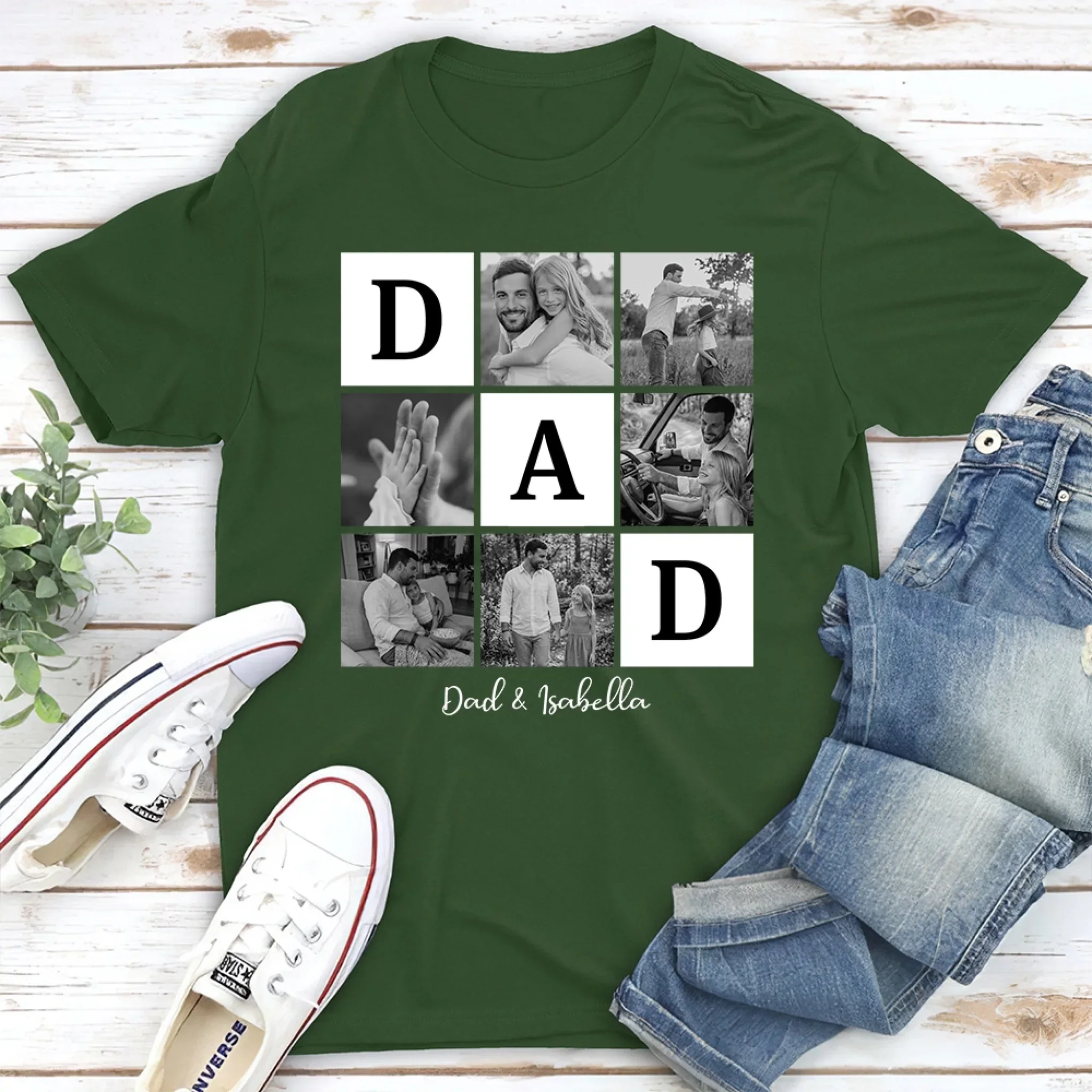 Fatherhood Looks Good Here - Personalized Custom Shirt - Image 4