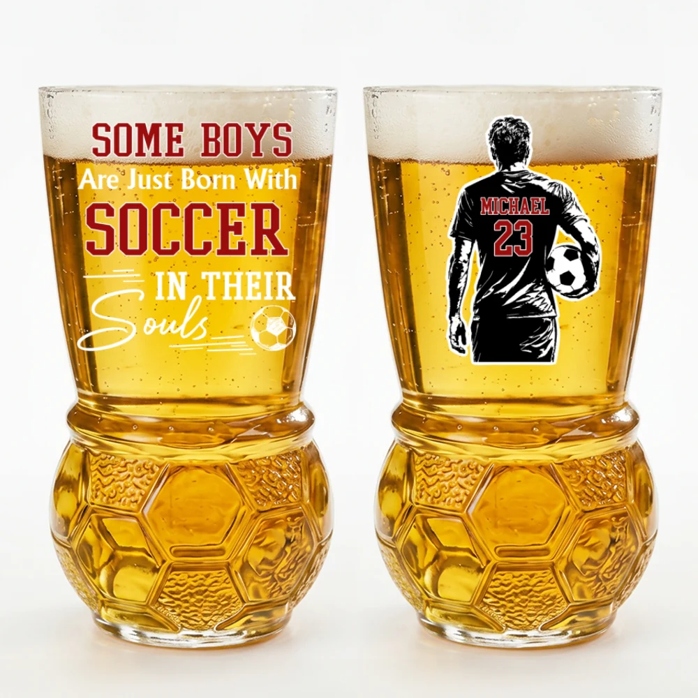Favorite Player - Personalized Custom Football Beer Glass - Image 8