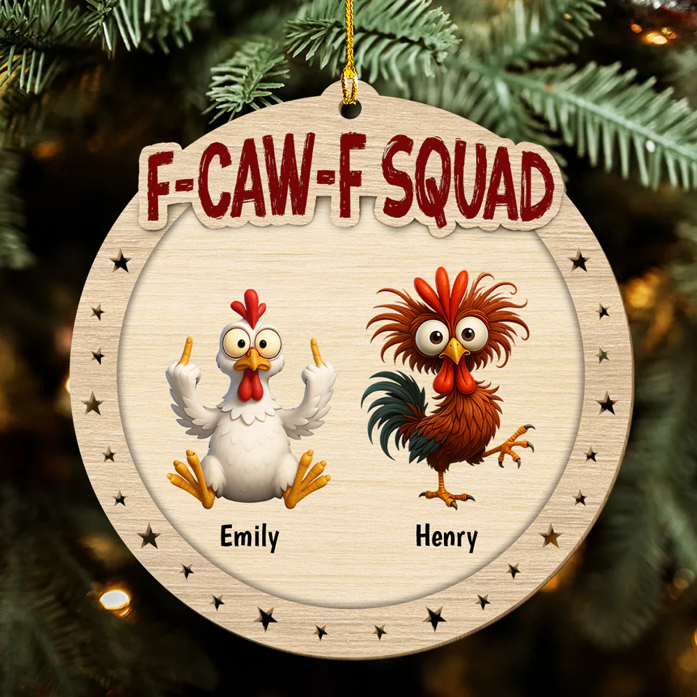 FCAWF Squad - Personalized Custom Wood Ornament - Image 3