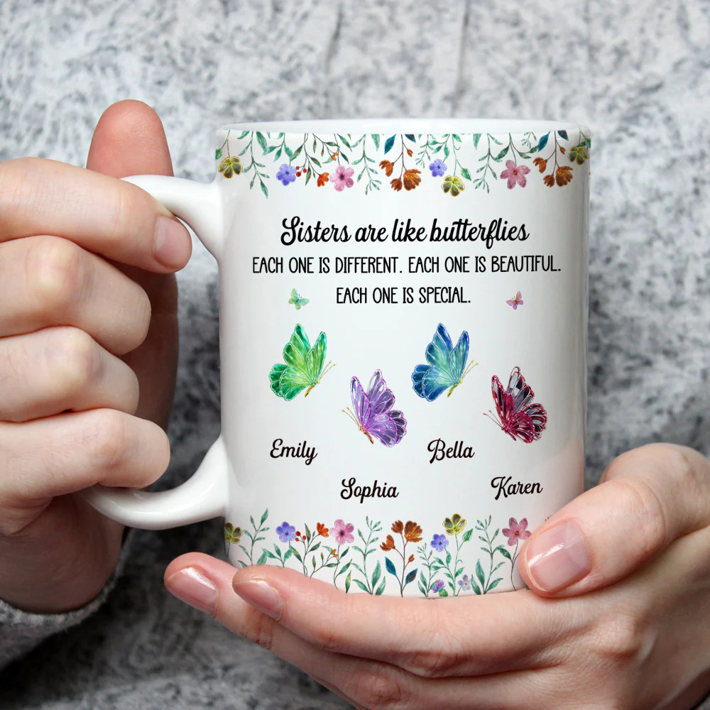 Festive Sister Love - Personalized Custom Coffee Mug - Image 3