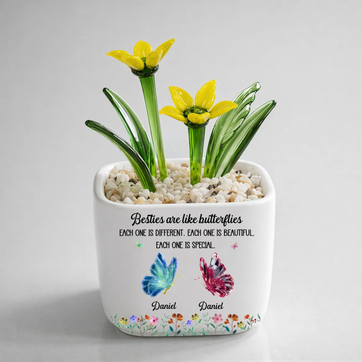Festive Sister Love - Personalized Custom Glass Birth Month Flower - Image 11