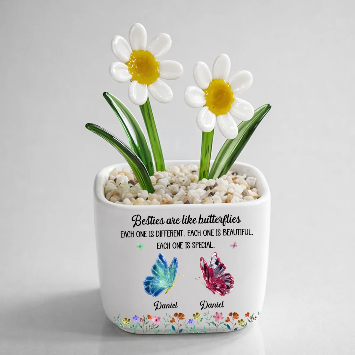 Festive Sister Love - Personalized Custom Glass Birth Month Flower - Image 13