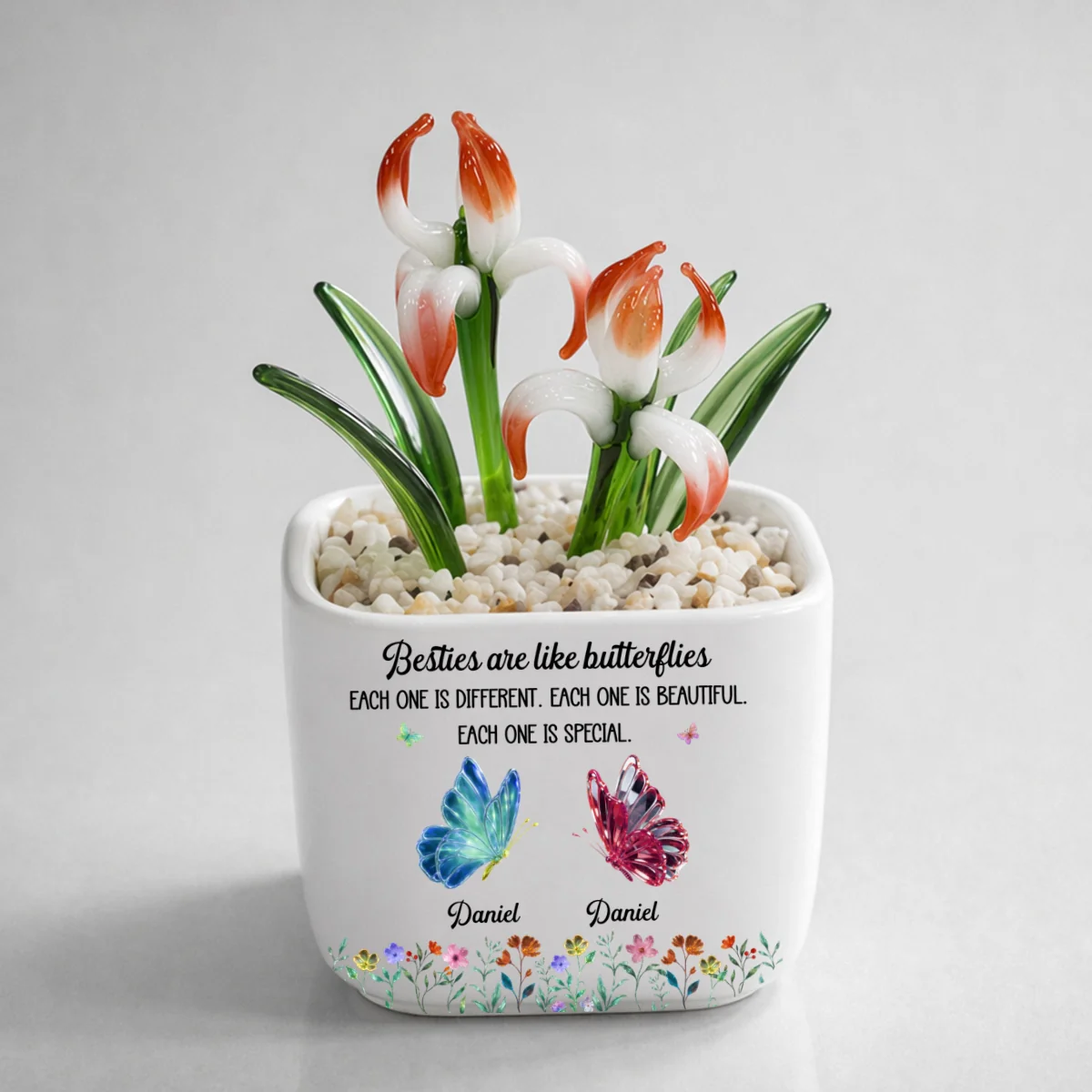 Festive Sister Love - Personalized Custom Glass Birth Month Flower - Image 16