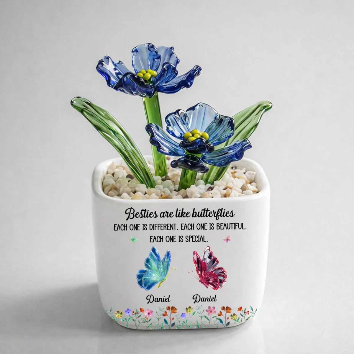 Festive Sister Love - Personalized Custom Glass Birth Month Flower - Image 19