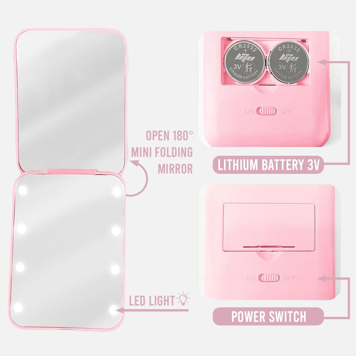 Festive Sister Love - Personalized Custom LED Pocket Mirror - Image 6