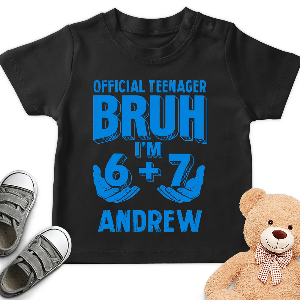 Finally A Real Teenager - Personalized Custom Youth T-shirt