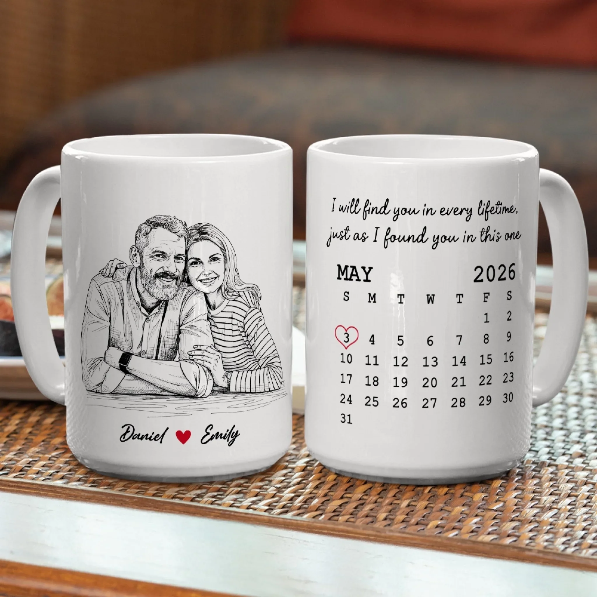 Find You In Every Lifetime - Personalized Custom Coffee Mug - Image 4