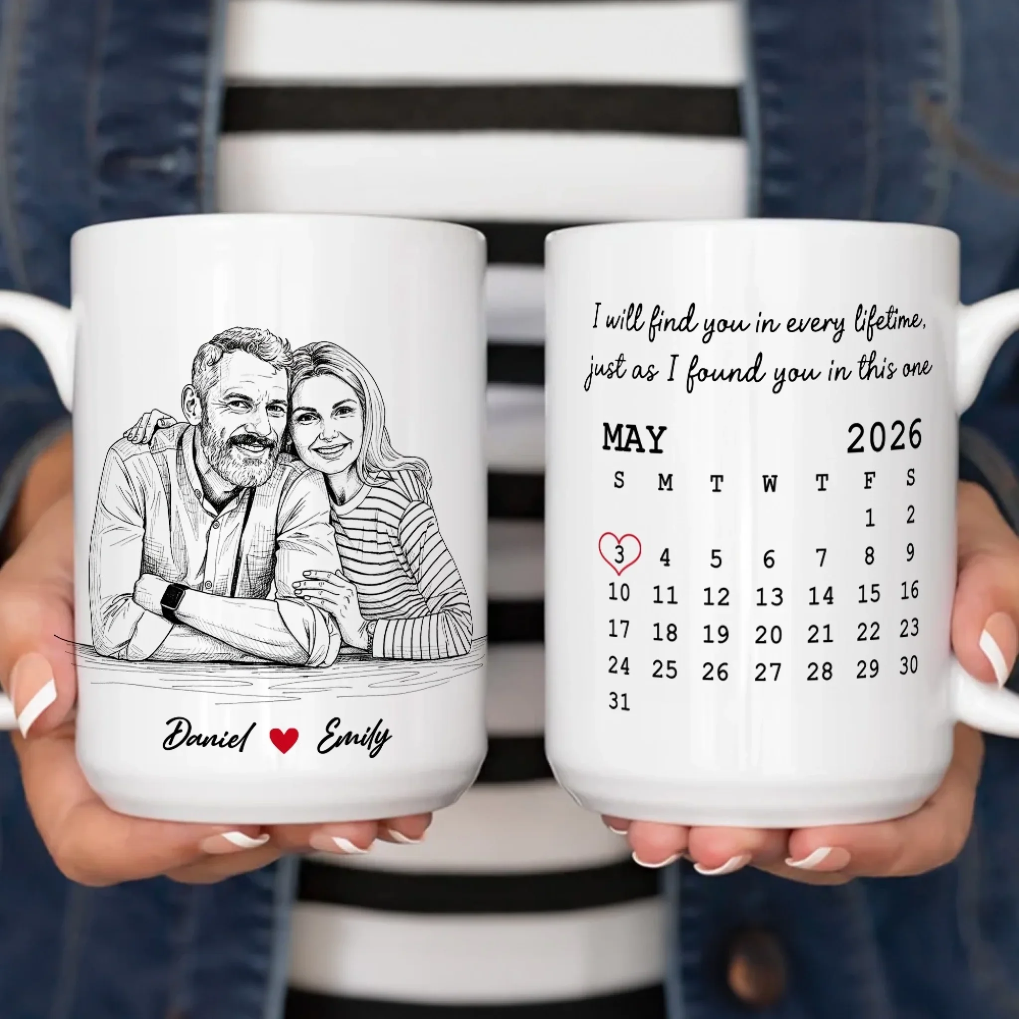 Find You In Every Lifetime - Personalized Custom Coffee Mug - Image 5