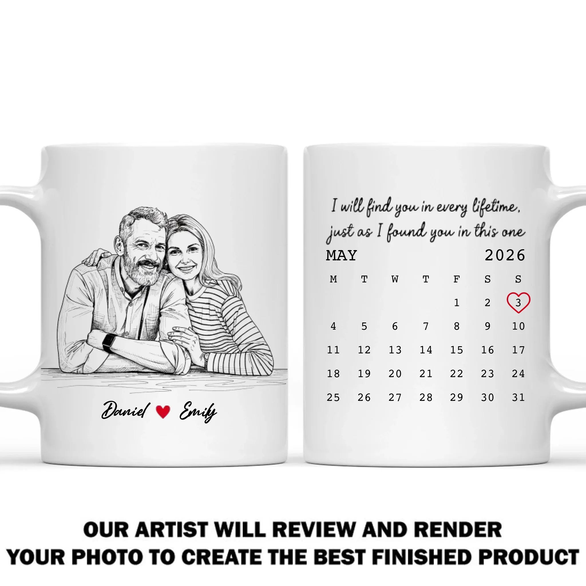 Find You In Every Lifetime - Personalized Custom Coffee Mug - Image 8