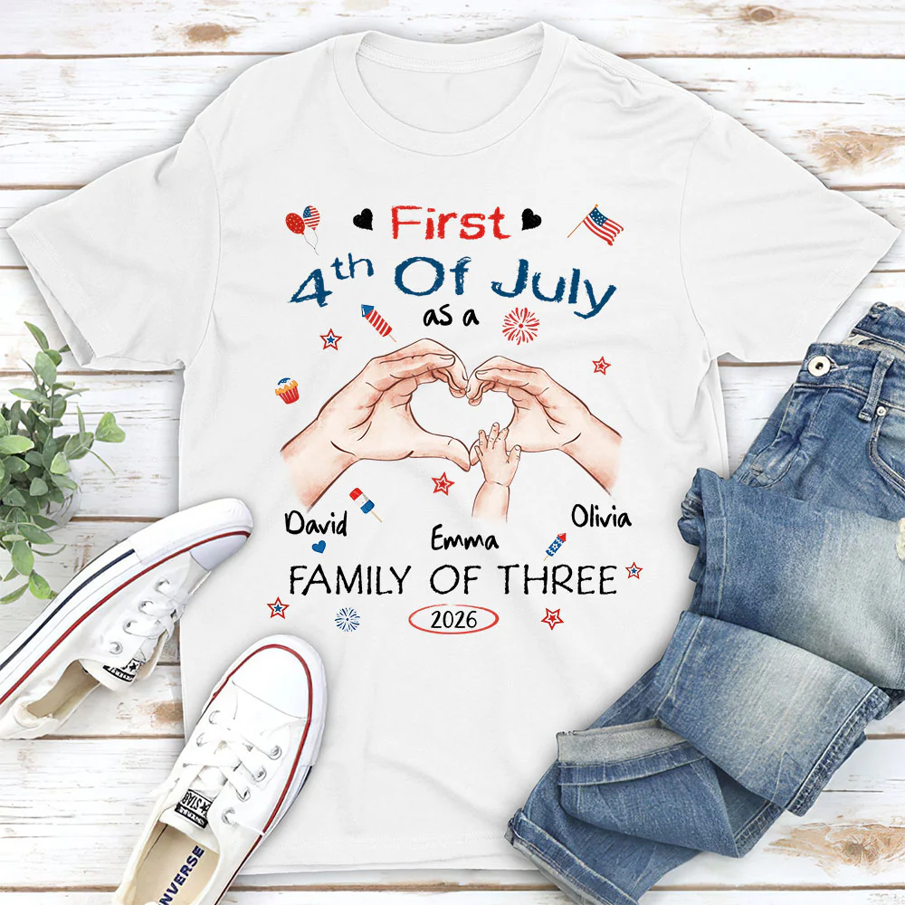 First 4th Of July - Personalized Custom T-shirt And Onesie - Image 2