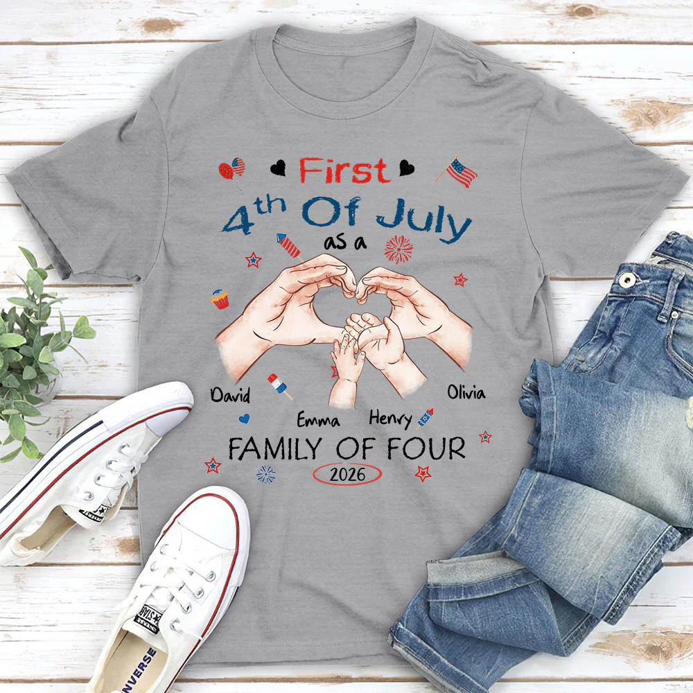 First 4th Of July - Personalized Custom T-shirt And Onesie - Image 3
