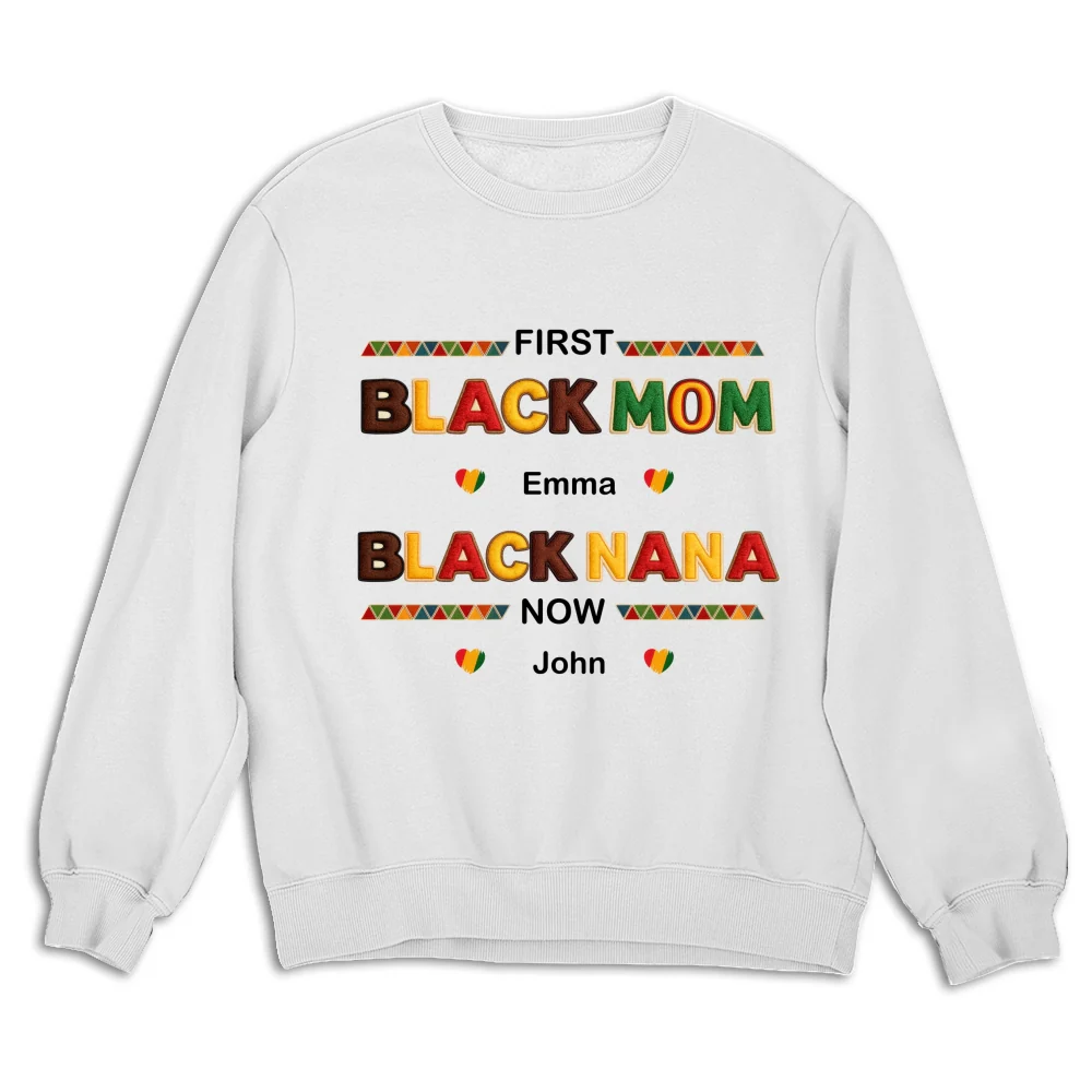 First Black Mom Now Black Grandma - Personalized Custom Shirt - Image 15