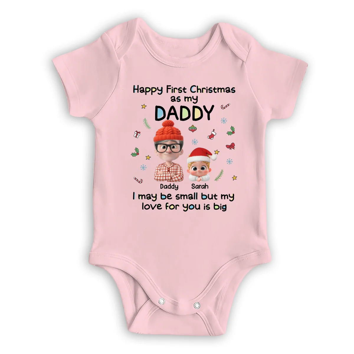 First Christmas With Baby - Personalized Custom Baby Onesie - Image 10