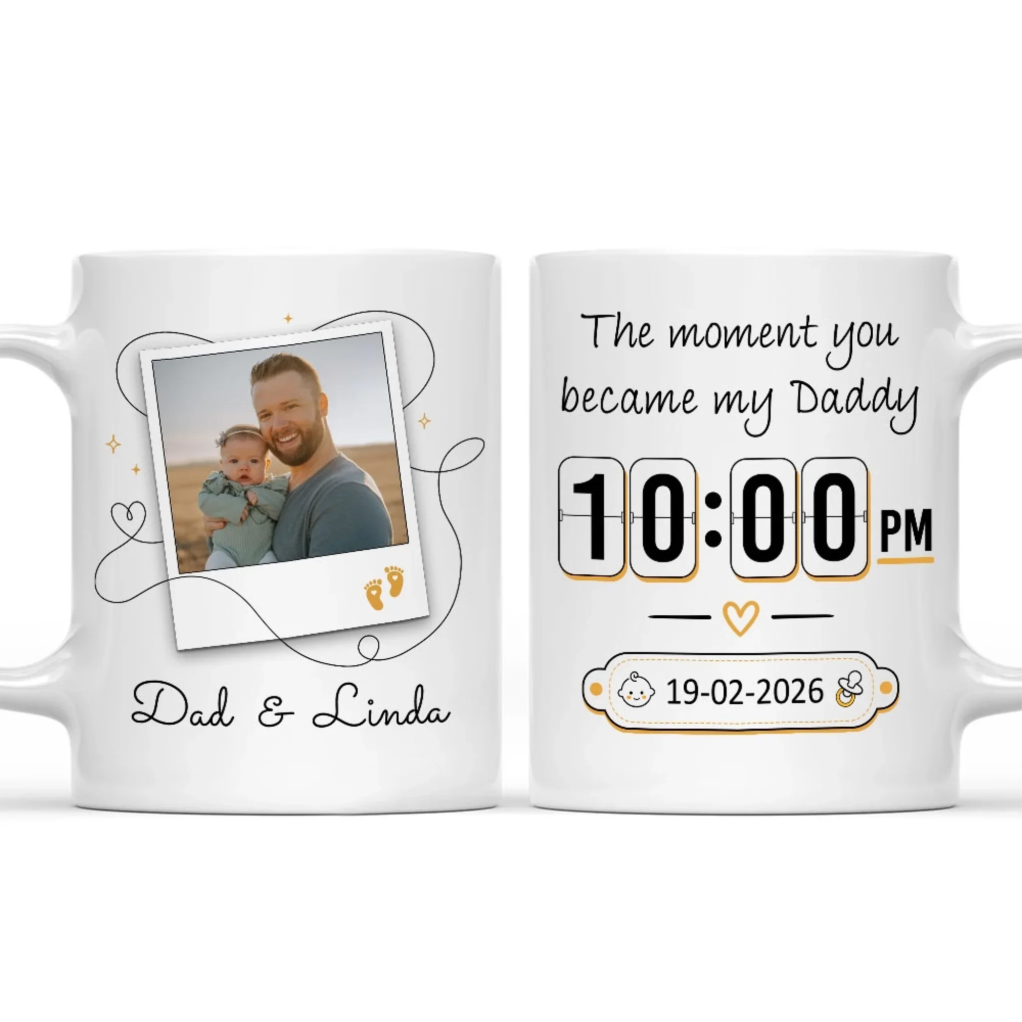 First Day As My Dad - Personalized Custom Coffee Mug