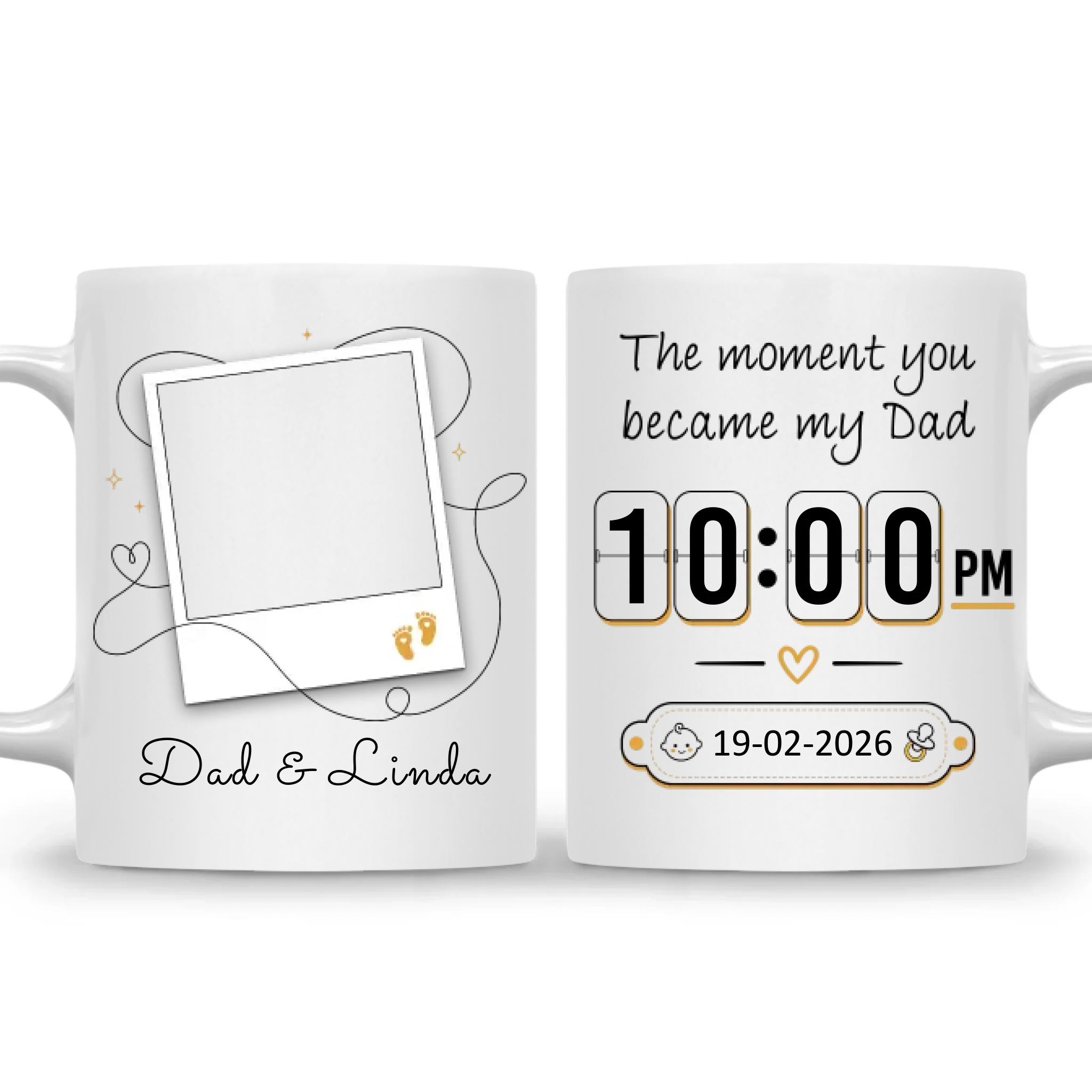 First Day As My Dad - Personalized Custom Coffee Mug - Image 8