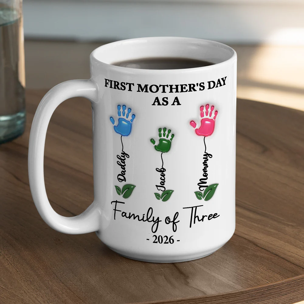 First Mother Day Gift - Personalized Custom 3D Inflated Effect Mug - Image 5