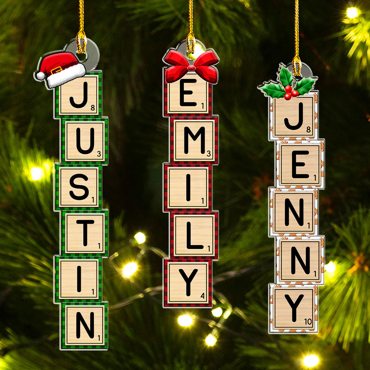 First Snow Box Letter - Personalized Custom Acrylic Ornament - Image 3