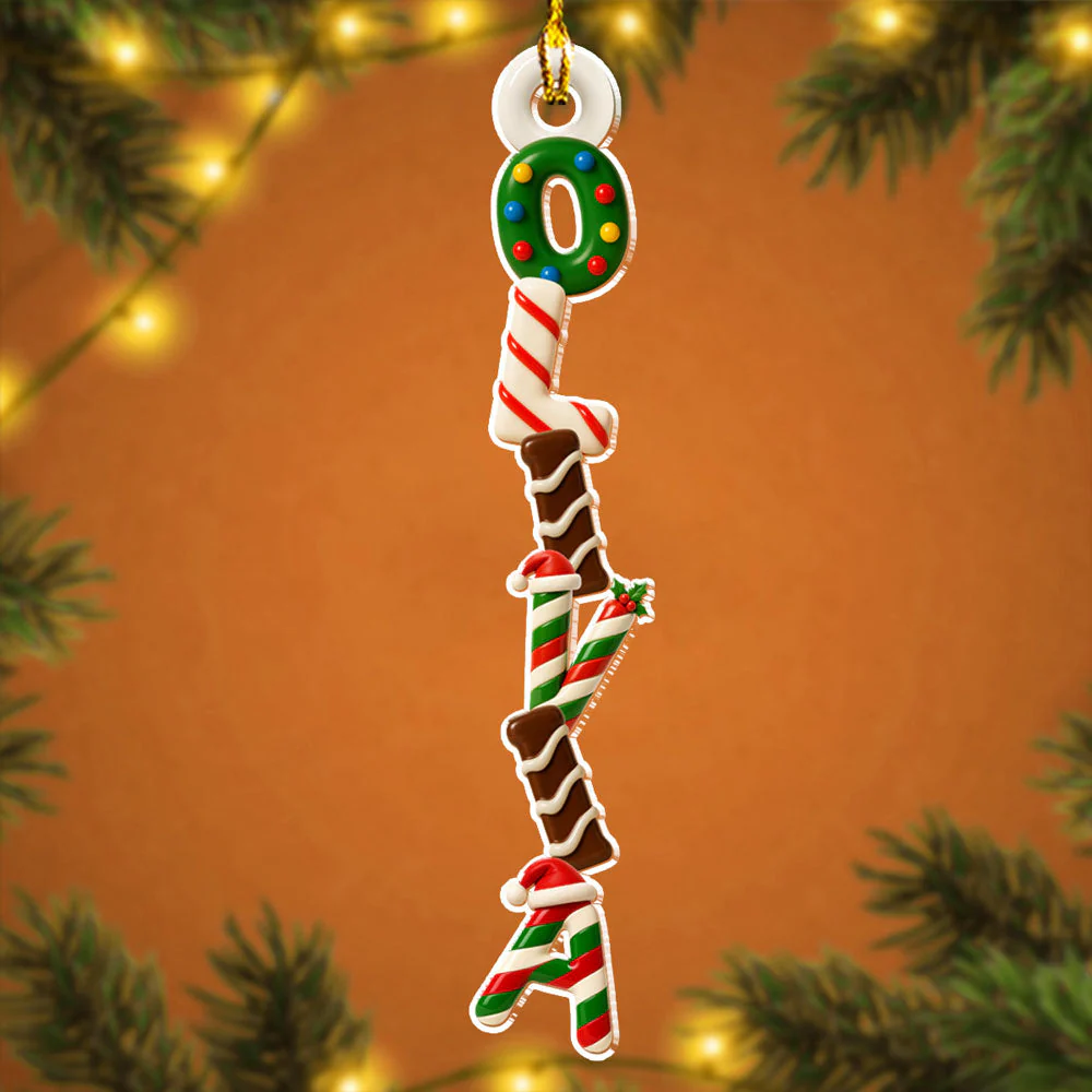 First Snow Magic Letter - Personalized Custom Acrylic Ornament - Image 4