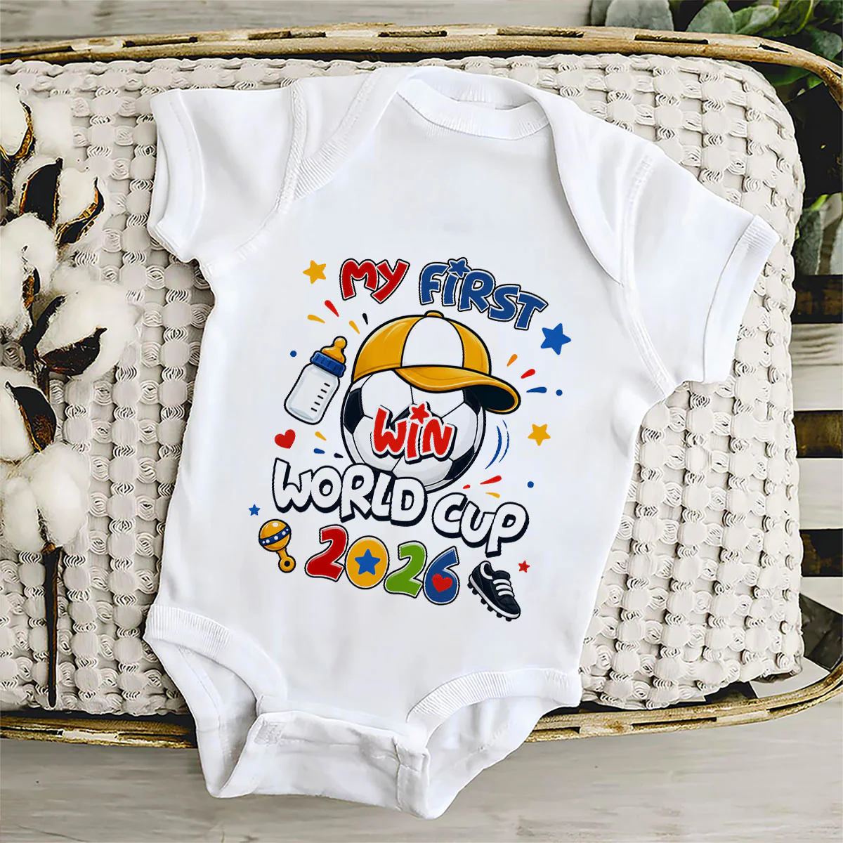 First World Cup - Personalized Custom Baby Onesie - Image 3