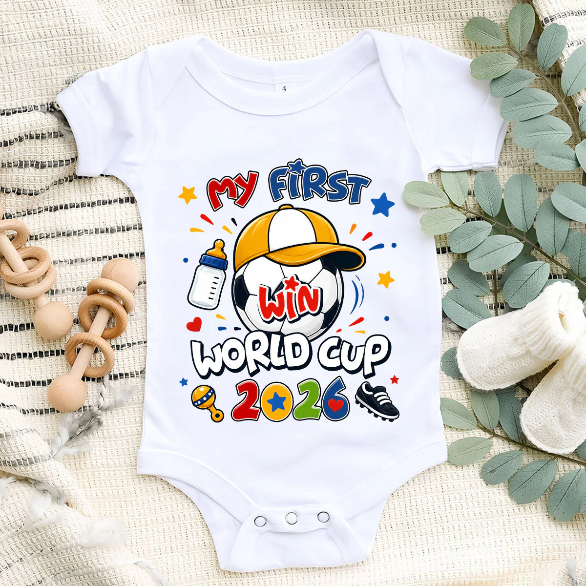 First World Cup - Personalized Custom Baby Onesie - Image 5