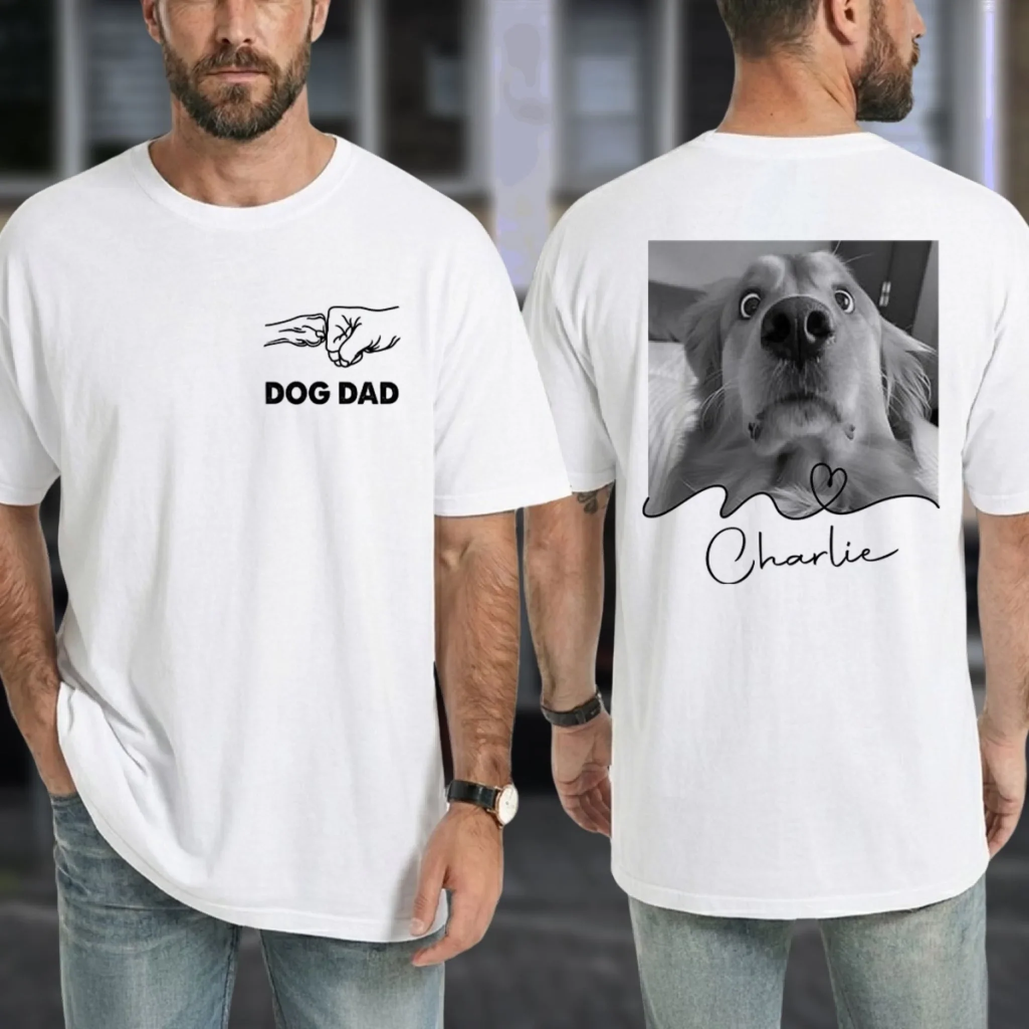 Fist Bump Fur Dad - Personalized Custom Shirt