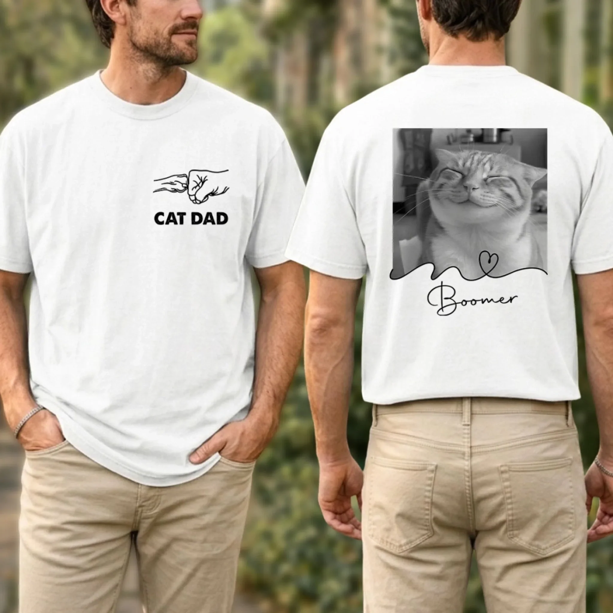 Fist Bump Fur Dad - Personalized Custom Shirt - Image 3