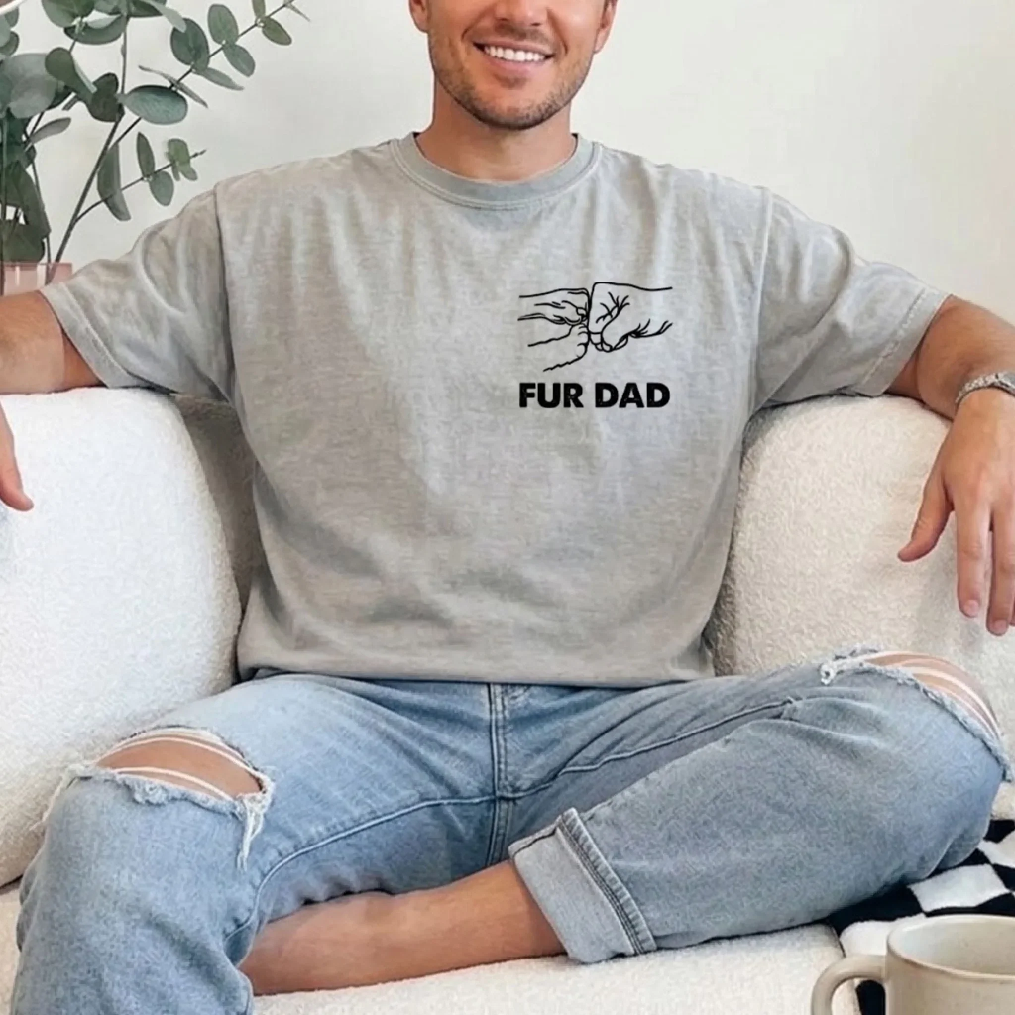 Fist Bump Fur Dad - Personalized Custom Shirt - Image 6