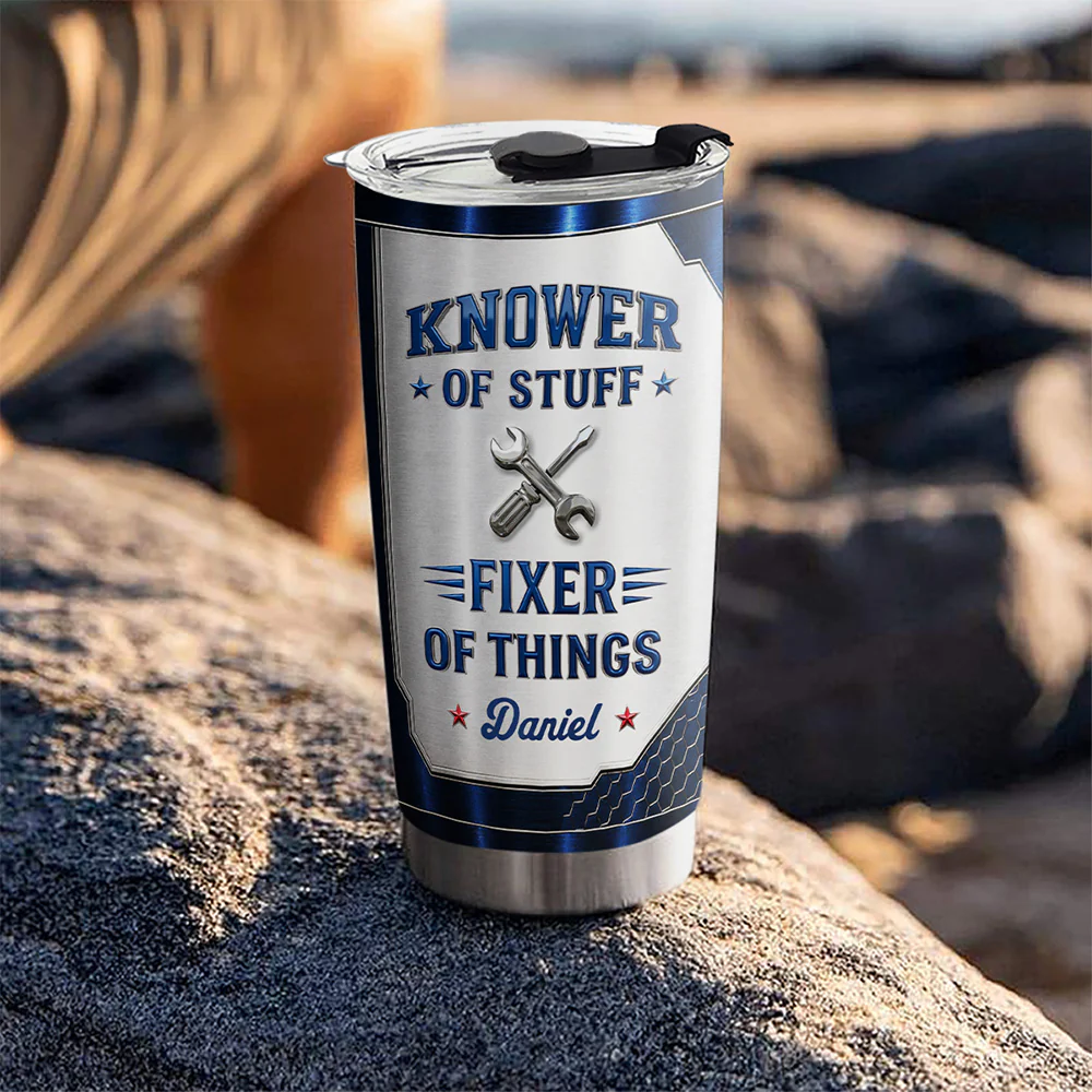 Fixer And Knower - Personalized Custom 3D Effect Tumbler - Image 5