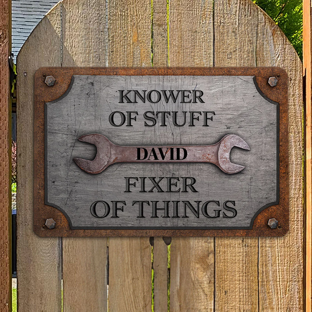 Fixer Of Things - Personalized Custom Metal Sign - Image 2