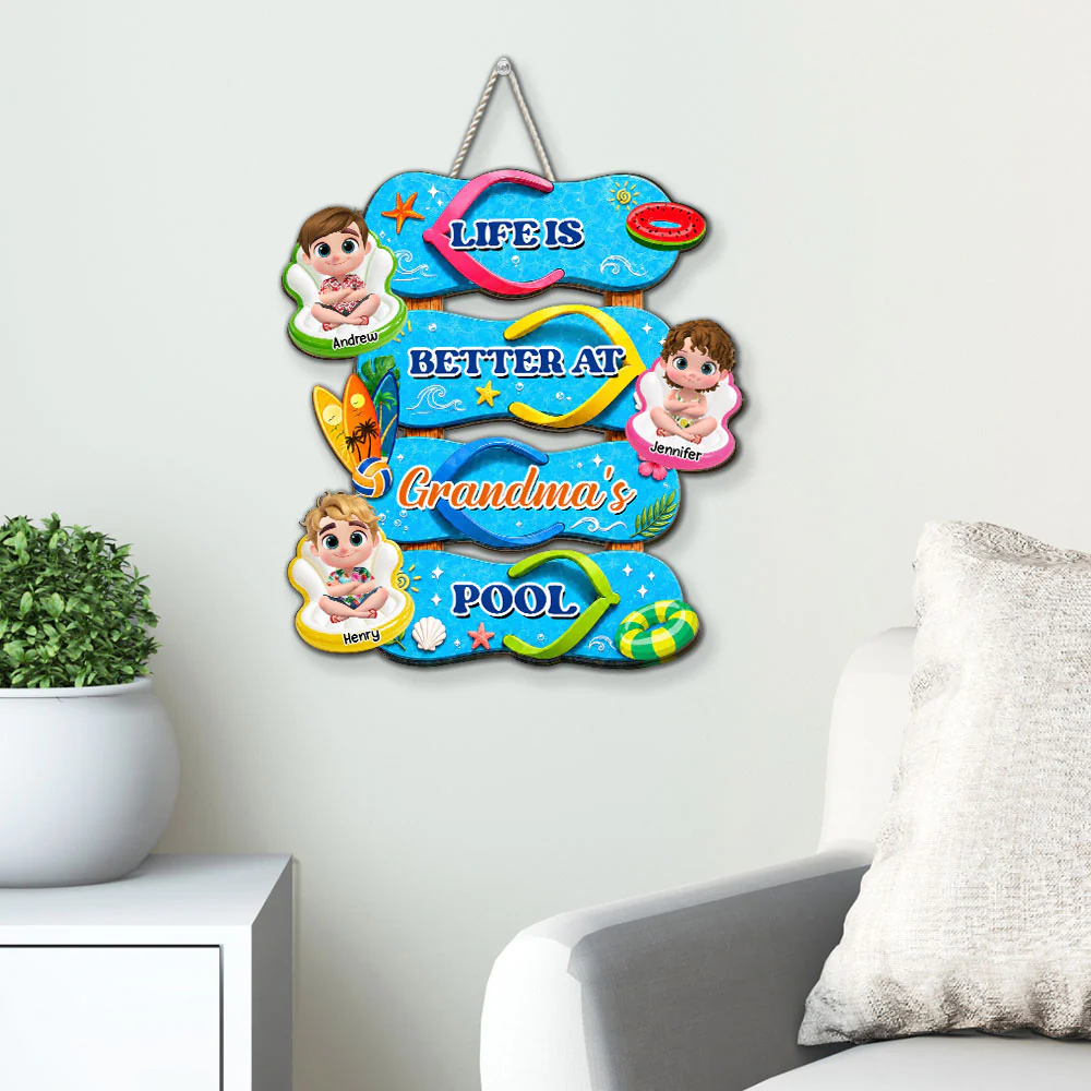 Flip Flop Life - Personalized Custom Wood Sign - Image 3