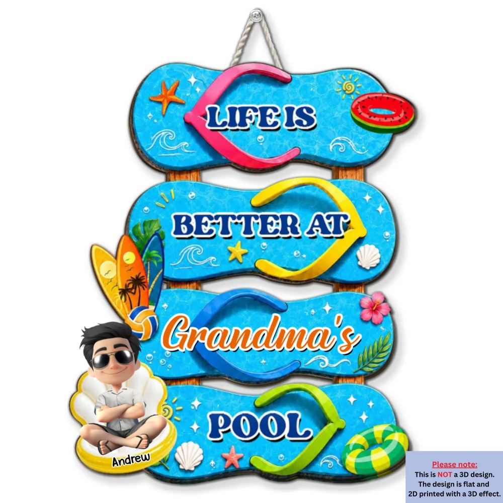 Flip Flop Life - Personalized Custom Wood Sign - Image 7