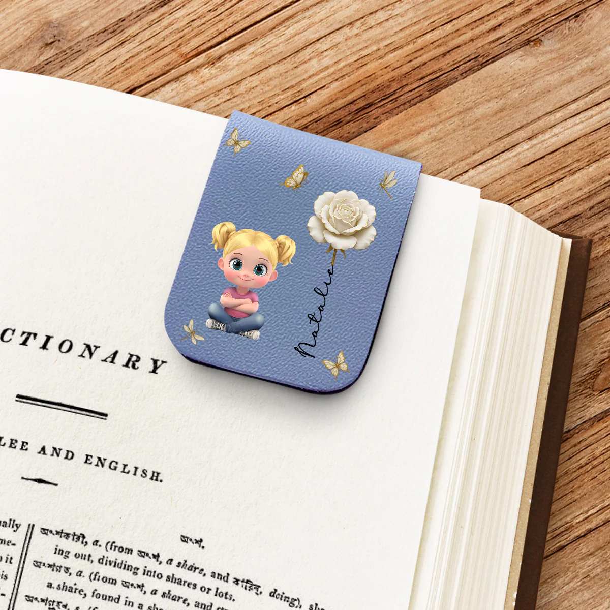 Floral Soul - Personalized Custom Leather Bookmark - Image 5