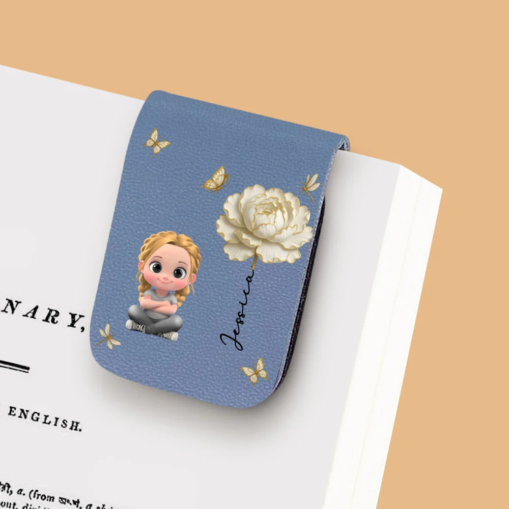 Floral Soul - Personalized Custom Leather Bookmark - Image 7