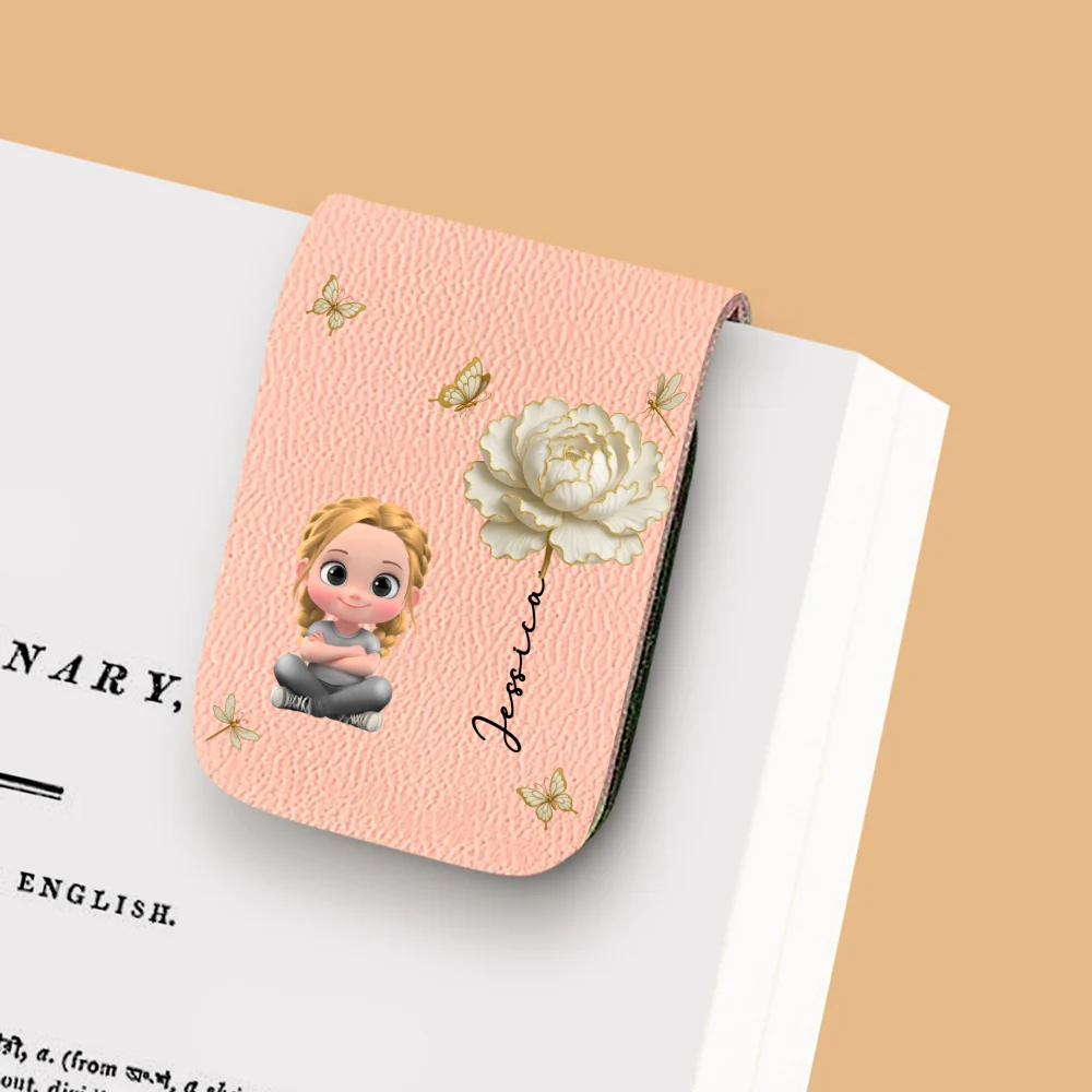Floral Soul - Personalized Custom Leather Bookmark - Image 9