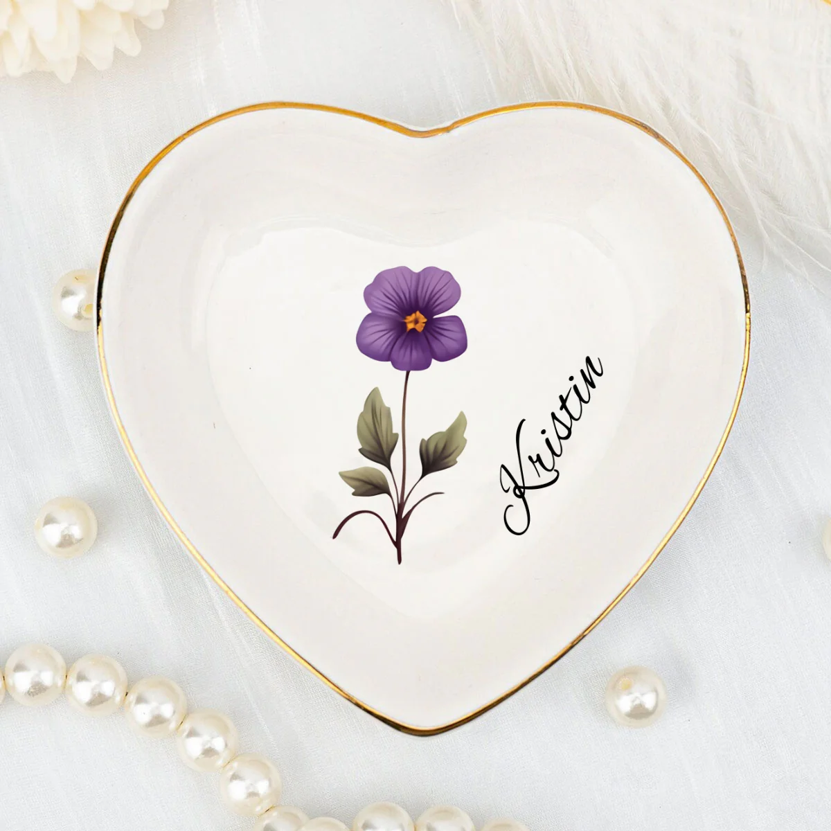 Flowers Are Loves Truest Language - Personalized Custom Jewelry Dish - Image 6