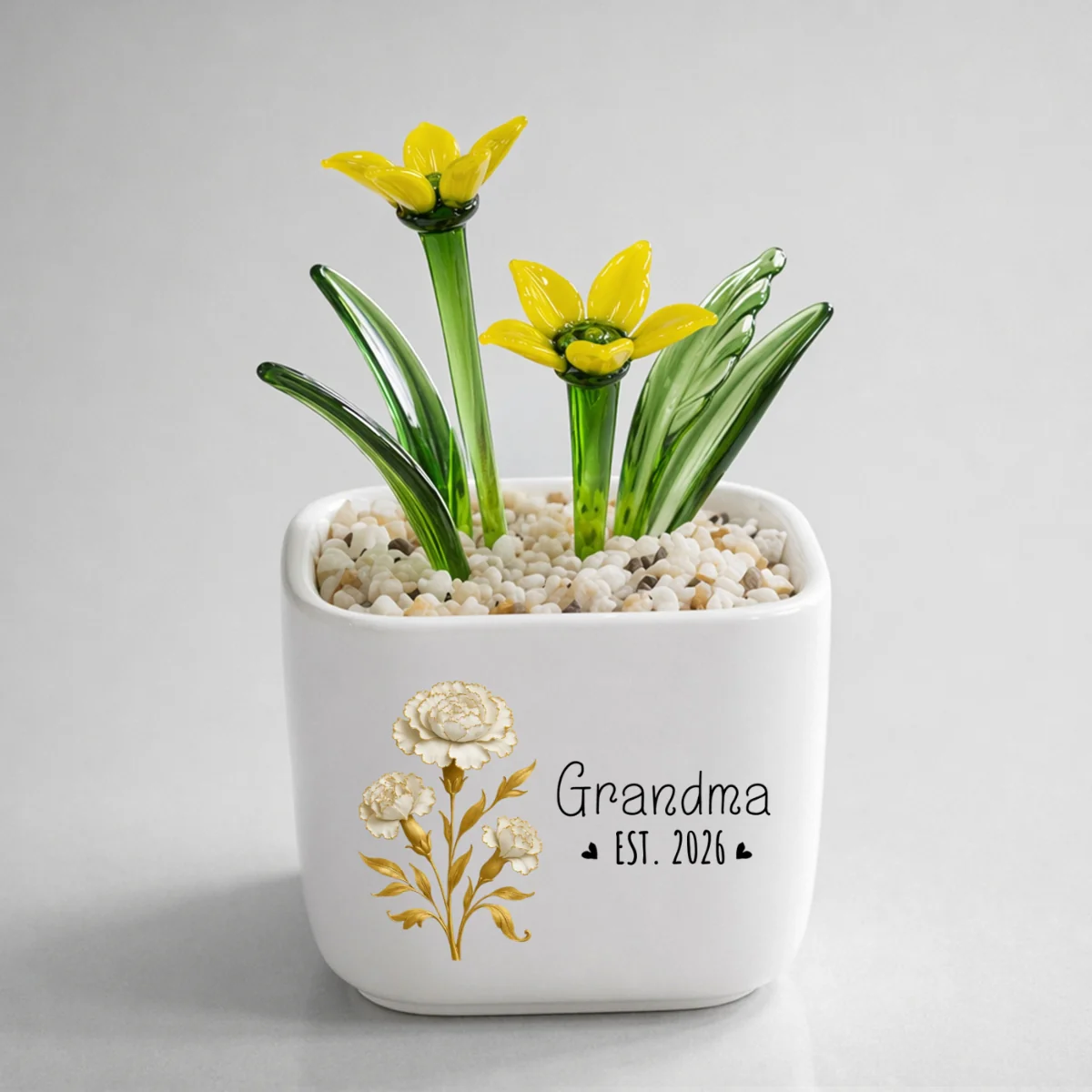 Flowers For Mom - Personalized Custom Glass Birth Month Flower - Image 10