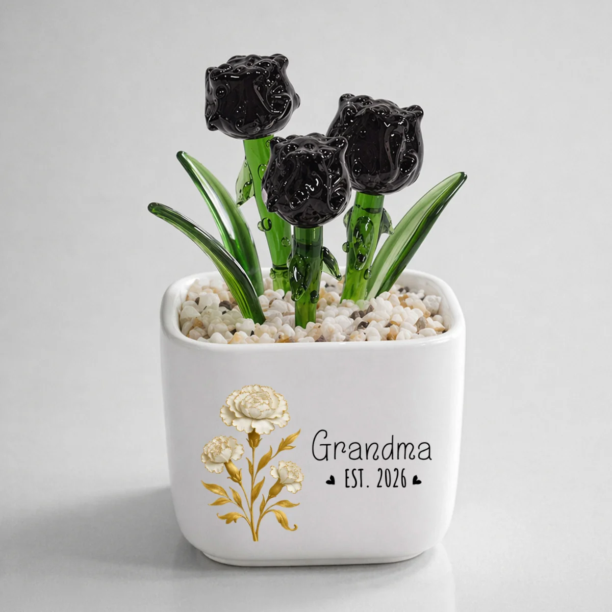 Flowers For Mom - Personalized Custom Glass Birth Month Flower - Image 13