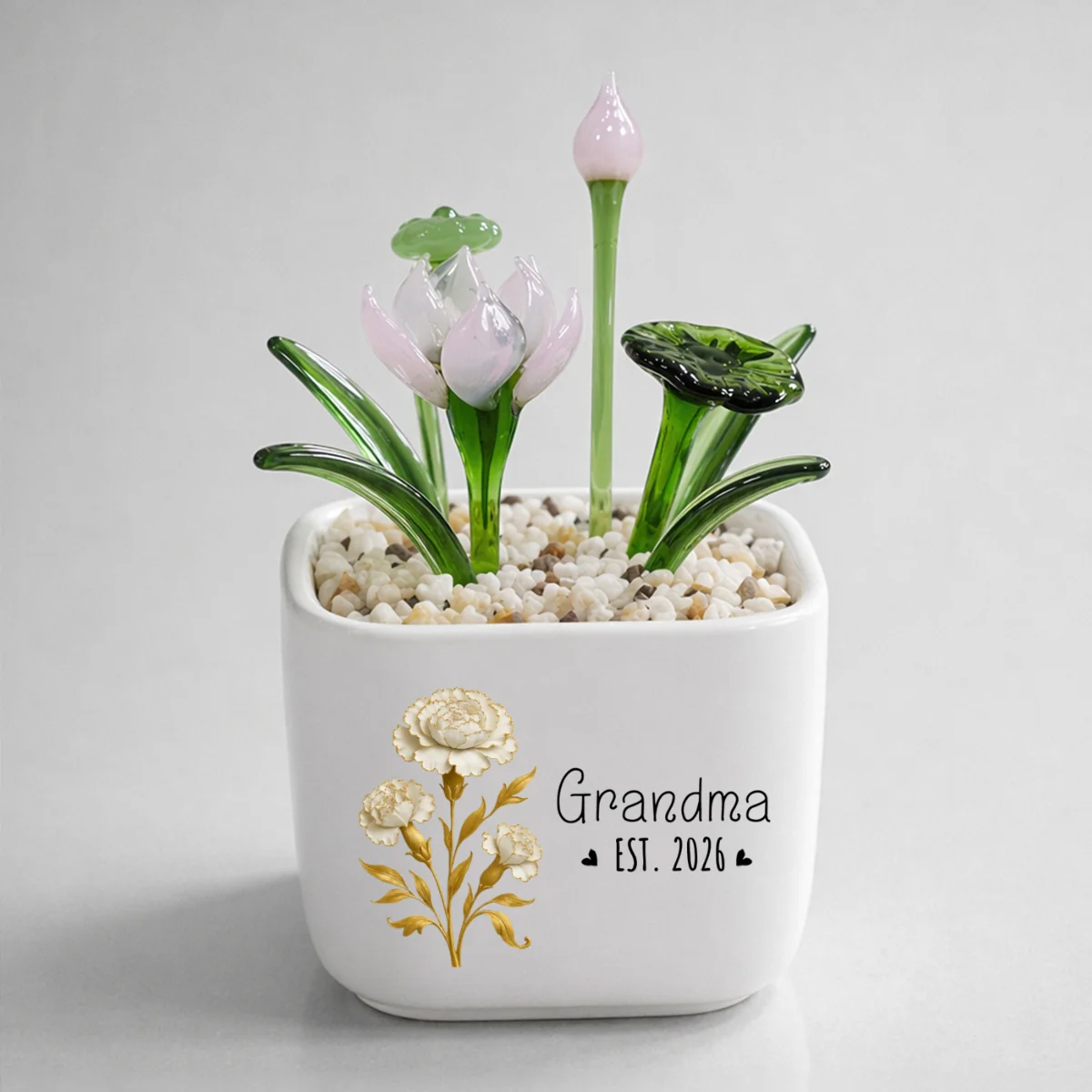 Flowers For Mom - Personalized Custom Glass Birth Month Flower - Image 14