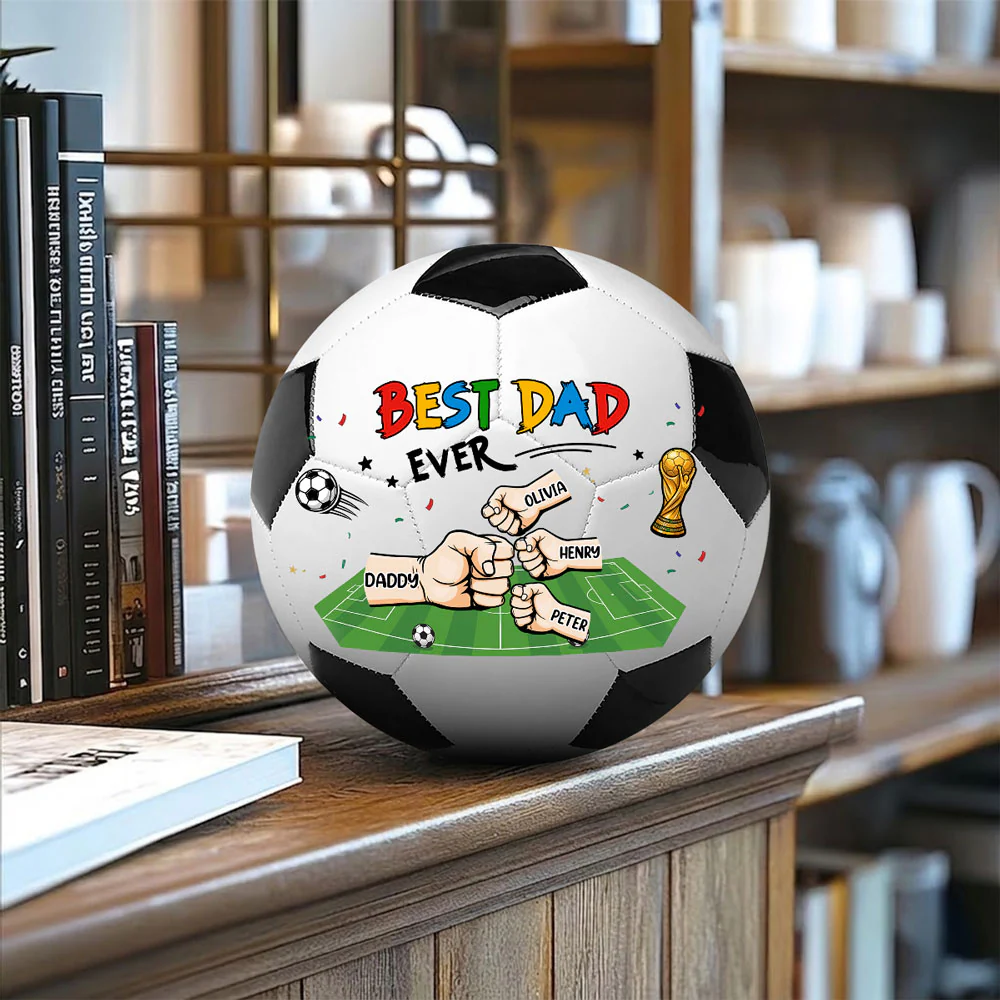 Football Dad - Personalized Custom Soccer Ball - Image 2