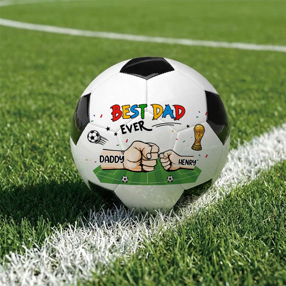 Football Dad - Personalized Custom Soccer Ball - Image 3